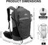 Hydration Backpack, 25L Hiking Backpack with 3L Water Bladder and Rain Cover, Lightweight for Hiking, Cycling