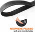 TwoEar 6FT 1IN Strong Black Dog Leash, 2 Padded Handles, Traffic Handle for Extra Control, Reflective Lead for All Dogs