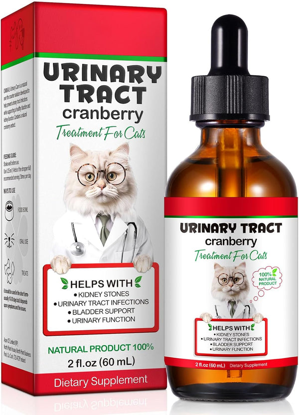 REBODUM Feline Urinary Tract Health, Cat UTI Remedy, Natural Herbal Supplement 2 fl