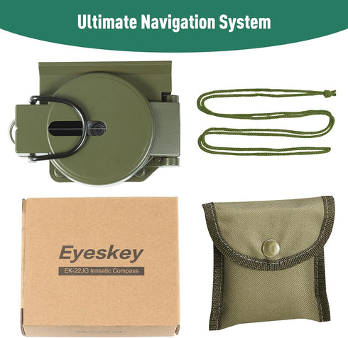 Impact-Resistant Waterproof Military Navigation Compass for Outdoor Adventures