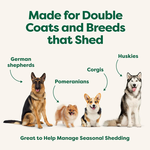 3-in-1, 98.5% 16 oz Earth Rated Deshedding Dog Shampoo, Hypoallergenic Shampoo & Conditioner for Dogs & Puppies
