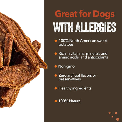 Gaines Family Farmstead Sweet Potato & Salmon Fillets for Dogs, All-Natural, Grain-Free, Healthy Treats, 8 oz Made in