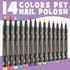 Dog Nail Polish Pen, 14 Colors Pet Nail Polish Set for DIY Beautiful Dog Nails, Quick Dry & Easy to Use Creative