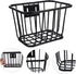 Sosoport Bicycle Iron Basket, Rear Bike Basket for Cruiser Bikes, Metal Container