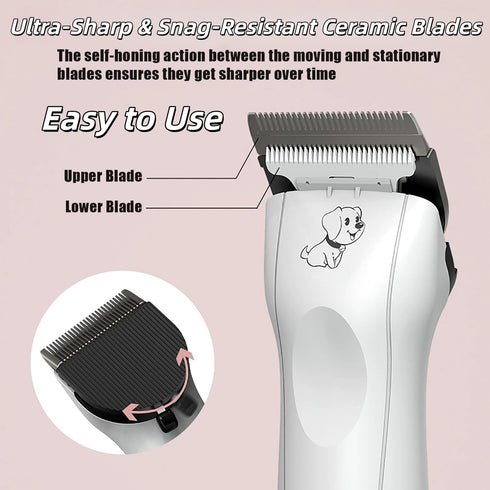 AERFGDE 2026 New Upgrade Dog Cat Rabbit Clippers Grooming Kit for Heavy Thick Hair&Coats,Low Noise Heavy Duty Cordless