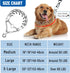 Dog Prong Collar with Quick Release Clip, Adjustable Stainless Steel Links with Rubber Tips, Choke Collar