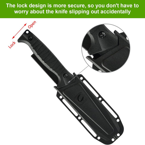 Hunting Knife, Fixed Knife with Sheath, EDC 4-Inch Small Knife, High Grade Stainless Steel Gift Knife