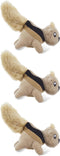 Outward Hound Squeakin Squirrels 3Pack Plush Squeaky Dog Toys for Puppies, Small