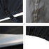 WFLNHB Heavy Duty 210D Boat Cover for Trailerable Fishing Ski Bass V-Hull Tri-Hull Runabouts, 17-19ft, Black