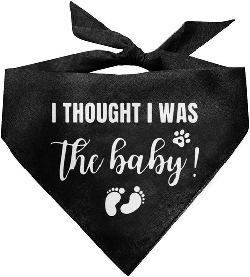 I Thought I was The Baby Dog Bandana, Triangle Scarf Accessories for Small Medium Large Dogs, Pregnancy Announcement