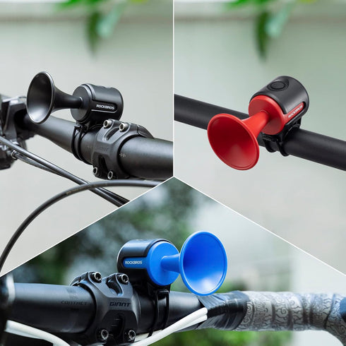 ROCKBROS Electric Bike Horn, 120dB Waterproof Alarm for Adults Kids Bicycle Handlebars