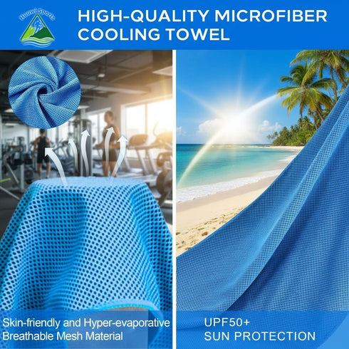 4 Pack, 40"x12" Cooling Towel Ice Towel for Instant Relief, Microfiber Chilly Towel for Sports, Gym, Running, Yoga