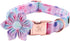 Elegant Little Tail Colorful Dog Collar - Adjustable Flower Pet Collar Gift for Small Female or Male Dogs