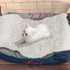 Faux Fur Dog Bed Rug, Plush Fluffy Mat for Dogs and Cats, Luxury Soft Faux Sheepskin Area Rug, White, 24 by 36 inches