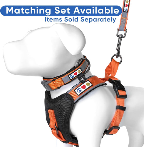 Pawtitas Reflective Dog Harness - Comfortable & Padded for Controlled Walks or Runs - XS, Orange