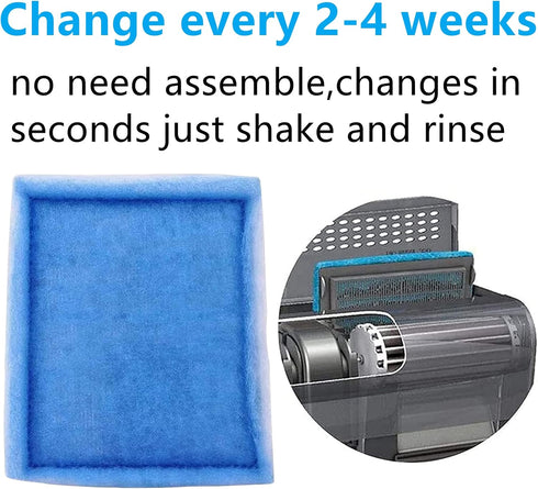 6 Pcs Aquarium Filter Cartridge for Aqua-Tech 20-40/30-60 Power Filters, Replacement for EZ-Change #3