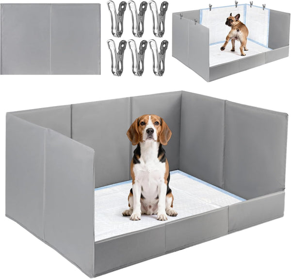 Dmnnlp Dog Pee Pad Holder with High Walls, 32.3"x22"x15.7" No-Splash Indoor Dog Potty