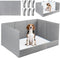 Dmnnlp Dog Pee Pad Holder with High Walls, 32.3"x22"x15.7" No-Splash Indoor Dog Potty