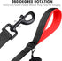 PuppyDoggy 18in Short Dog Leash with Padded Handle, 3 Reflective Threads for Large Medium Dogs, 2 Pack