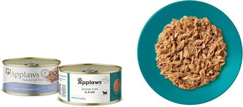 Felicia's Fabulous Finds 3 4 4 4 (12 2.47 Applaws Additive Free Canned Cat Food in Broth in Flavors: Tuna, Ocean Fish