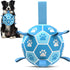 QDAN Premium Dog Toy Balls, 6 Inch Soccer Ball with Straps, Outdoor Pet Training Toys for Medium Large Dogs