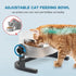 All for Paws Height Adjustable Cat Elevated Bowls - Stainless Steel Dog Food Water Bowls, Mess Proof Pet Feeding Bowls