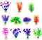 CousDUoBe Artificial Aquatic Plants – 11 Pcs Small Aquarium Plants, Artificial Fish Tank Decorations for Household and