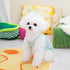 2 Pieces Summer Clothes for Small Medium Dogs - Cute Striped Shirt with Flower Strawberry Embroidery (Pink-Green)