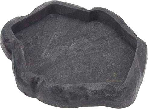 SunGrow Charcoal Color Hermit Crab Water Bowl and Bathing Pool, 5 x 5.5 Inches, 1 Pc/Pack