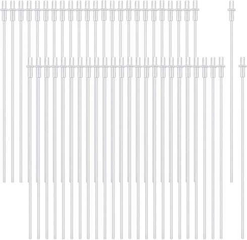 50 Pieces Disposable Artificial Insemination Rods, Flexible Breeding Catheter Tube for Dog Goat Sheep (White, 10.8