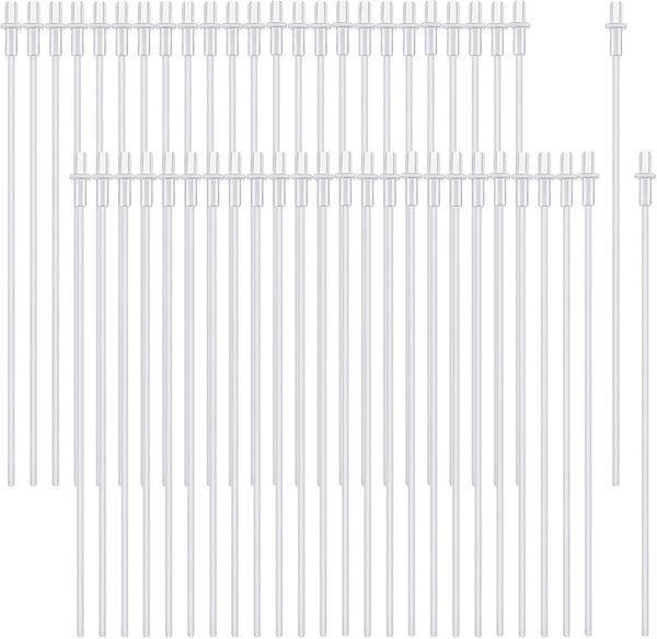 50 Pieces Disposable Artificial Insemination Rods, Flexible Breeding Catheter Tube for Dog Goat Sheep (White, 10.8