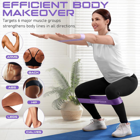 Resistance Bands for Working Out, Exercise Bands for Women & Men, Latex Elastic Bands for Yoga and Fitness