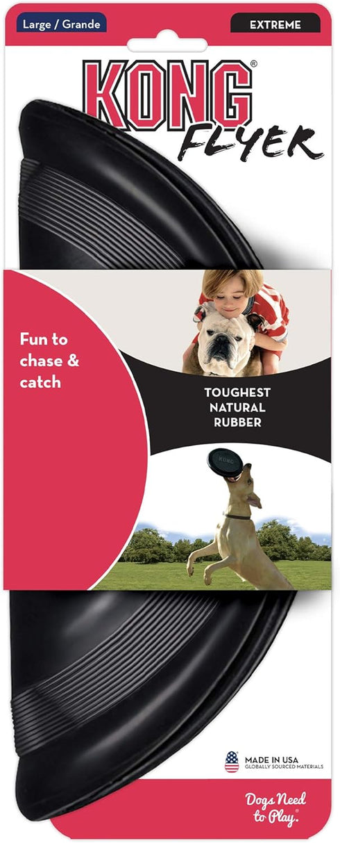 KONG Extreme Flyer and Extreme Goodie Bone - Tough Dog Toys for Power Chewers, for Large Dogs