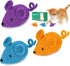 Retro Shaw Catnip Toys Crochet Mice Cat Toys, 3 Pcs Durable Yarn