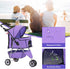BestPet 3 Wheels Pet Stroller Dog Cat Cage Jogger Stroller for Medium Small Dogs Cats Folding Travel Carrier with Cup