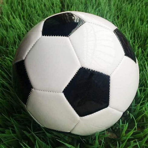 Soccer Ball Size 2, 3, 4, 5 with Pump Needle - Classic White Black Thicker PU for Youth League Training or Gift