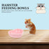 ULTECHNOVO Hamster Ceramic Food Bowl, 3pcs Cute Shape Food Dish for Hamster, Rat, Mice, and Small Animals