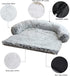 Fluffy Plush Calming Dog Bed Mat with Removable Washable Cover for Large Medium Small Dogs and Cats (Large, Light Grey)