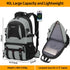 Nerlion 40L Lightweight Hiking Backpack, Waterproof Travel Daypack for Men Women, Outdoor Camping (Light Gray)
