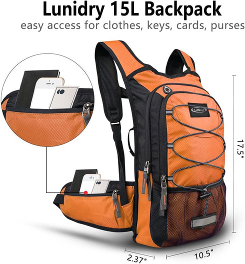 Insulated Hydration Pack Backpack - 3L BPA Free Leak-Proof Water Bladder, Ideal for Hiking and Cycling