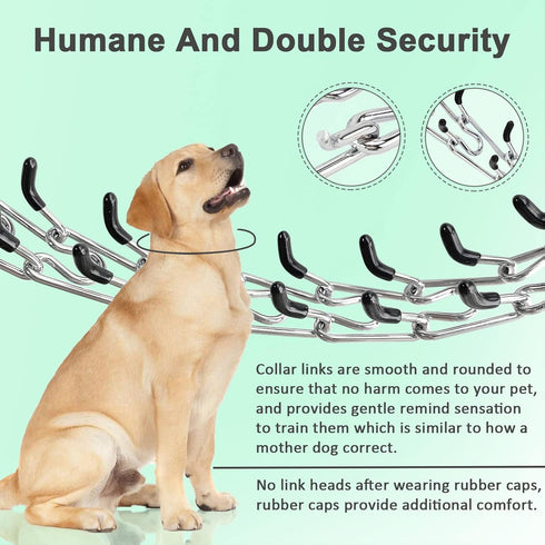 Prong Training Collar for Dogs, Adjustable Pinch Collar with Quick Release Buckle, No Pull Collar for All Breeds
