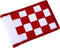 Green Golf Flags, Solid Nylon and Checkered Training Putting Green Flags, 8.7"x6"
