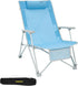 #WEJOY High Back Beach Chairs Portable Low Folding Beach Chair for Adults