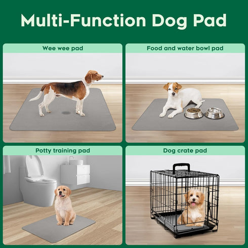 2X 18x24 inch, 2 Pack Pawfinity Washable Pee Pads for Dogs, Reusable Puppy Potty Training Pad, Ultra-Soft, Absorbs