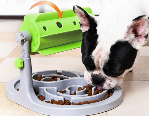 Interactive Dog & Cat Food Puzzle Toy - Treat Boredom Dispensing Slow Feeder - Anxiety IQ Training in Smart Feeding