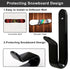 Horizontal Snowboard Wall Mount Clips, Snowboard Display Stand for Room and Garage