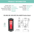 QTEATAK 5Pcs Red Light Illuminated LED On/Off SPST Mini Boat Rocker Toggle Switch for Car & Boat
