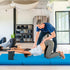 6 2 2 Inches GYMAX Folding Gymnastics Mat, FT x FT x Exercise Mat w/Carrying Handles, Waterproof PU Leather, Hook