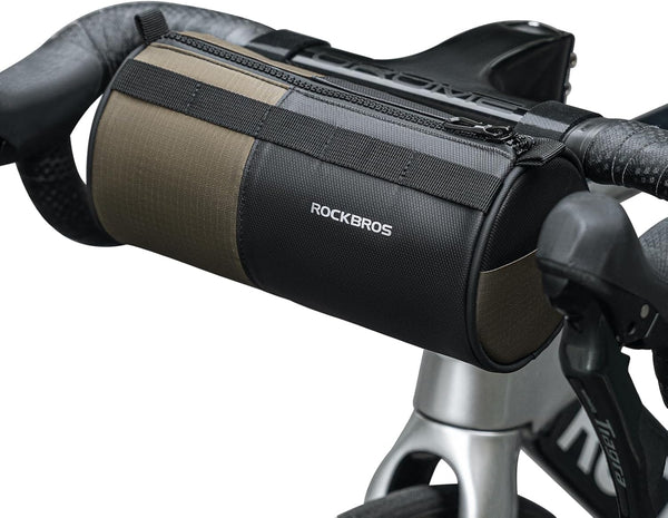 ROCKBROS Bike Handlebar Bag with Shoulder Strap for Bicycle Storage, Suitable for Road, Mountain, and Gravel Bikes
