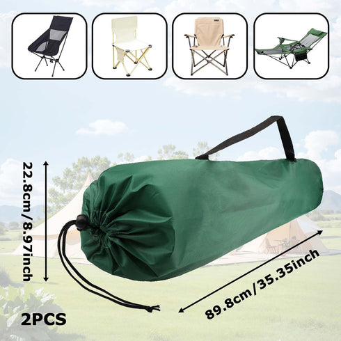 Fampery 2-Pack 36.2x9.8in Camping Chair Replacement Bags, Polyester Outdoor Folding Chair Large Storage Bag